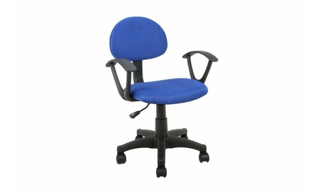 Silla de estudio con asiento y respaldo textil y base de nylon disponible en 3 colores